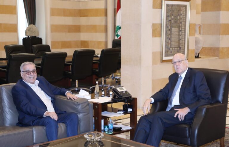ميقاتي وضع القاضي الحجار في اجواء الإخبار المقدم حول ملف الكهرباء ويبحث مع بوحبيب ملف التمديد لليونيفيل