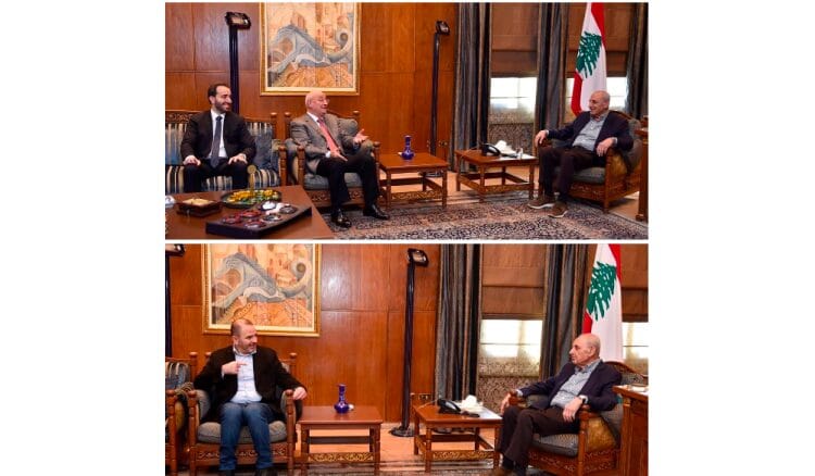 الرئيس بري عرض الاوضاع العامة مع العريضي والنائب طوق