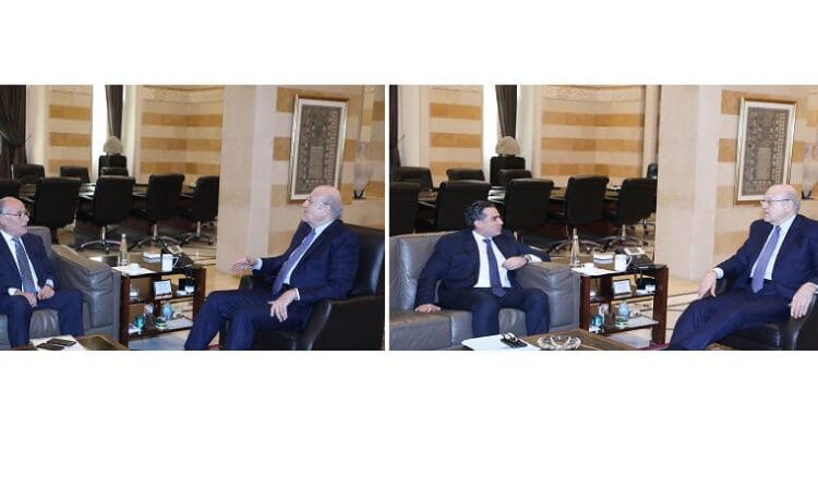 ميقاتي التقى وفدا من بعثة الأمم المتحدة لمراقبة الهدنة في لبنان وعرض لمشاريع البنك الدولي مع كاريه