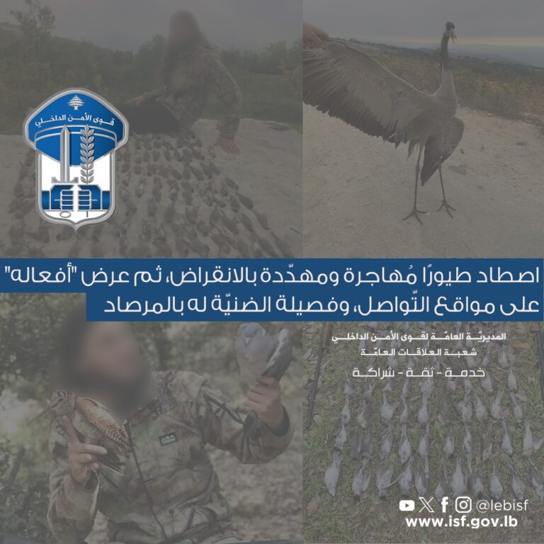 اصطاد طيورًا مُهاجرة ومهدّدة بالانقراض، ثم عرض “أفعاله” على مواقع التّواصل، وفصيلة الضنيّة له بالمرصاد