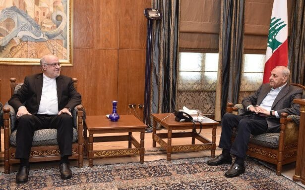 الرئيس بري يستقبل السفير الايراني والمدير العام للصندوق الوطني للضمان الاجتماعي